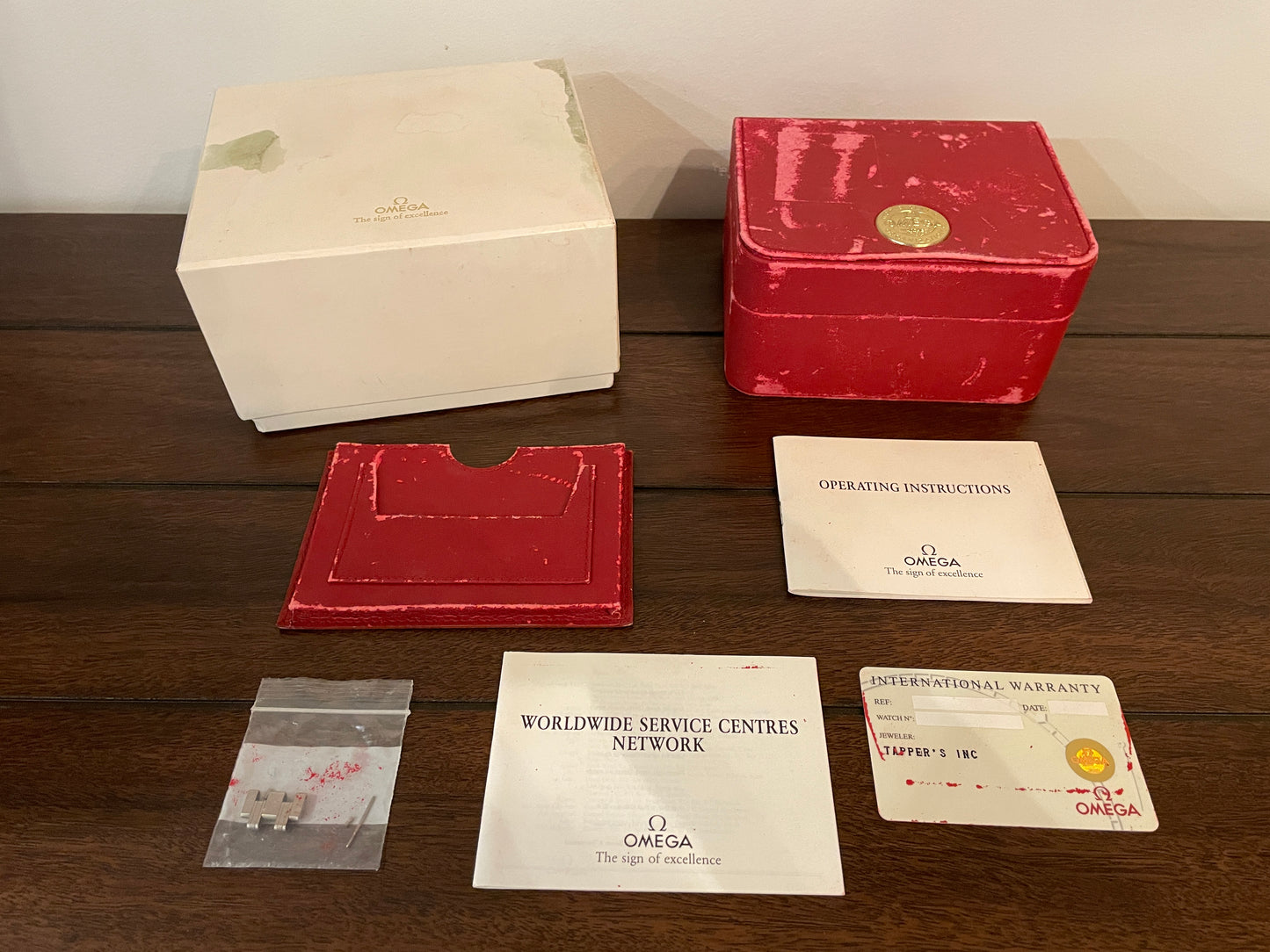 MENS OMEGA SEAMASTER 120M SS QUARTZ WATCH BLUE DIAL BOX PAPERS