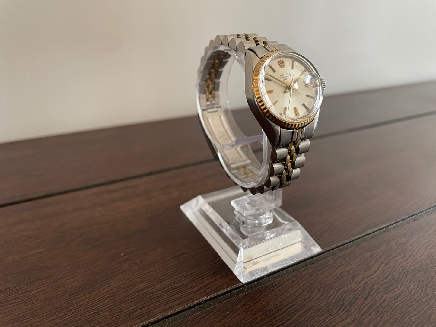 Ladies Rolex Oyster Perpetual Date 6517 Gold SS Vintage Wrist Watch