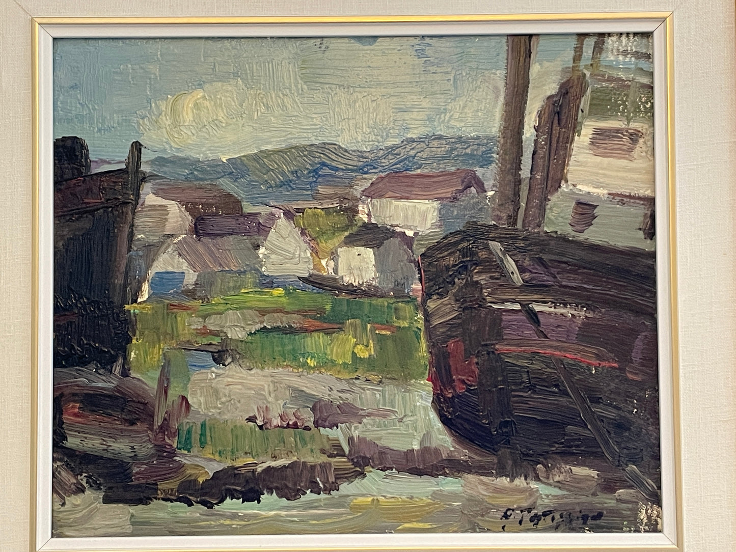 Armand Tatossian , R.C.A. (1948 - 2012) Oil on Board Painting