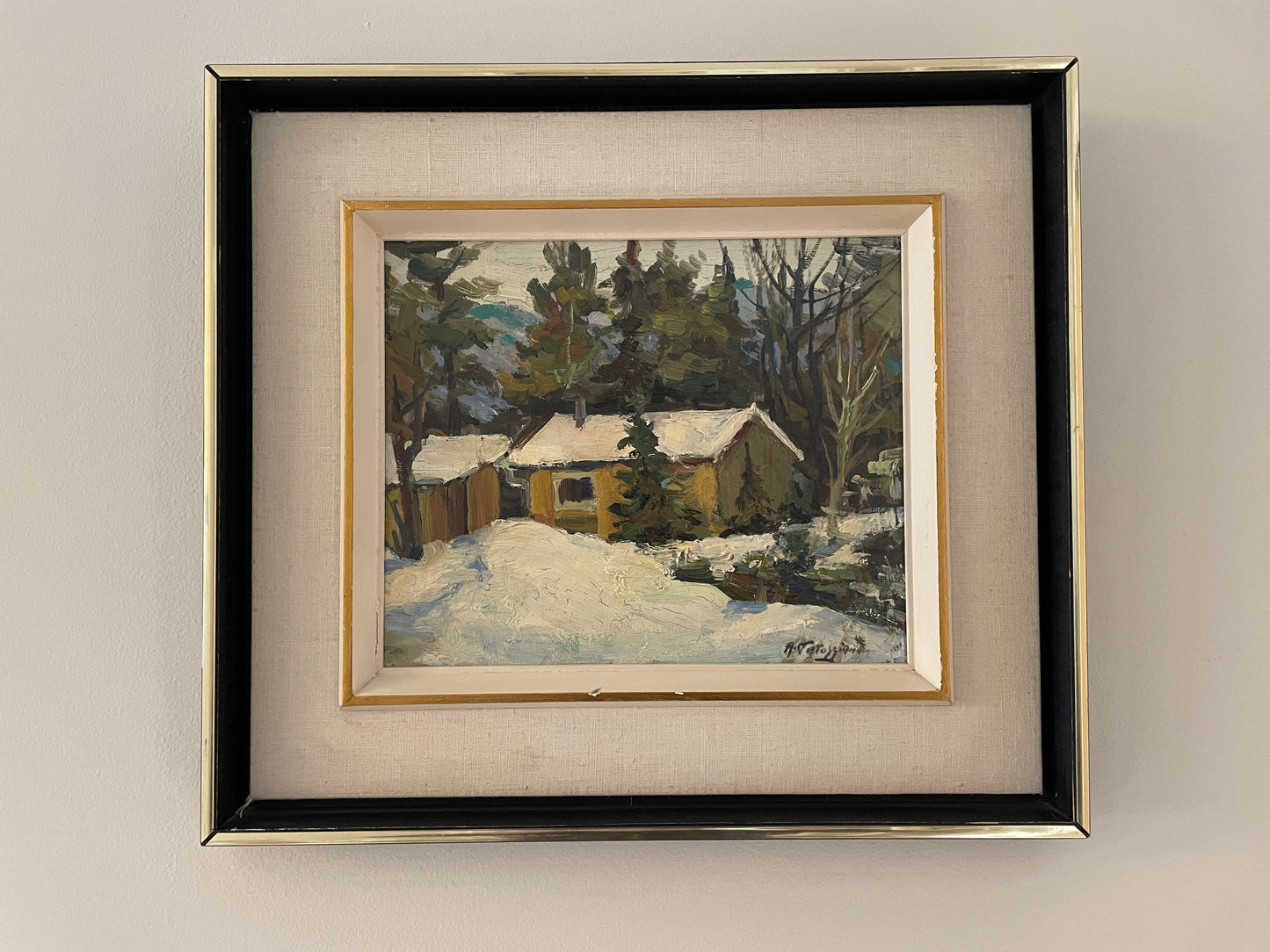 Armand Tatossian , R.C.A. (1948 - 2012) Oil on Board Painting