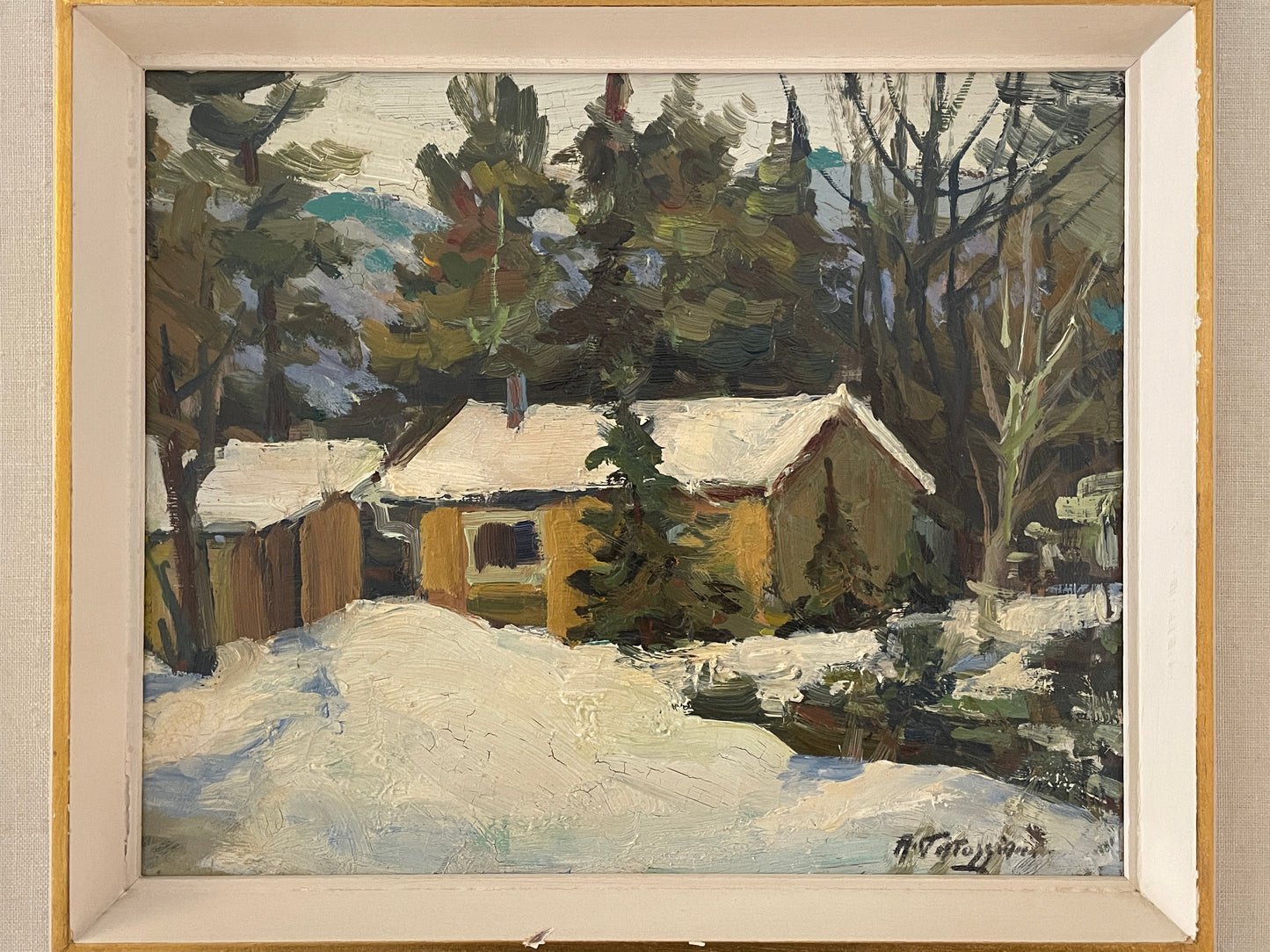 Armand Tatossian , R.C.A. (1948 - 2012) Oil on Board Painting