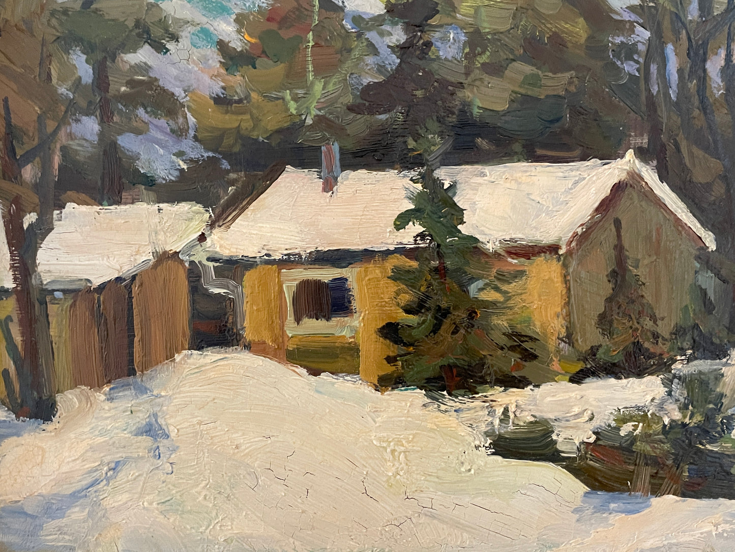 Armand Tatossian , R.C.A. (1948 - 2012) Oil on Board Painting