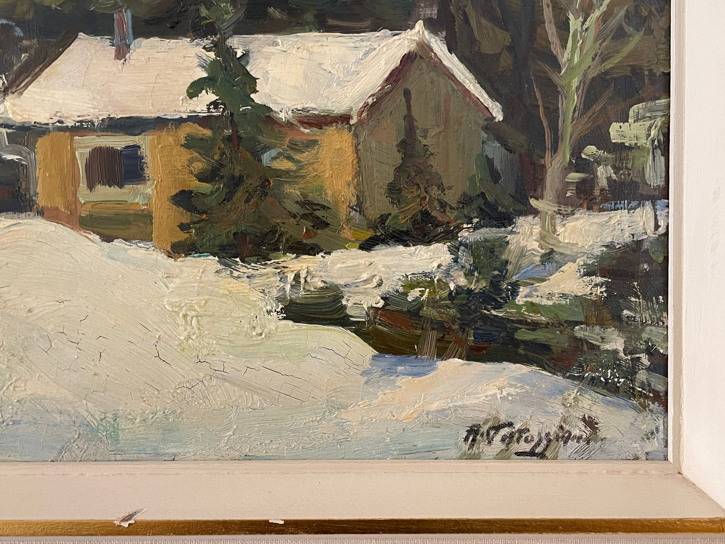 Armand Tatossian , R.C.A. (1948 - 2012) Oil on Board Painting