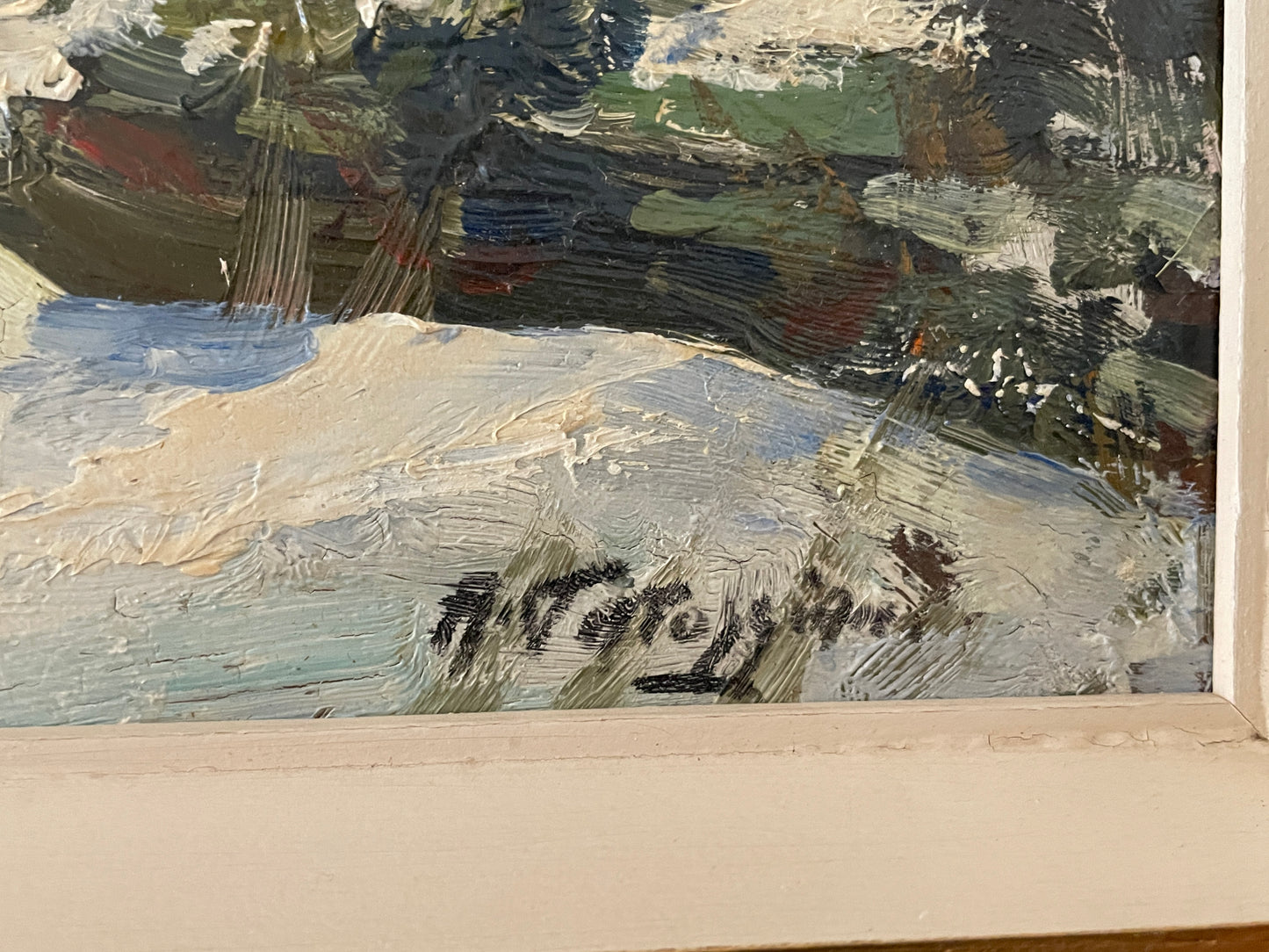 Armand Tatossian , R.C.A. (1948 - 2012) Oil on Board Painting